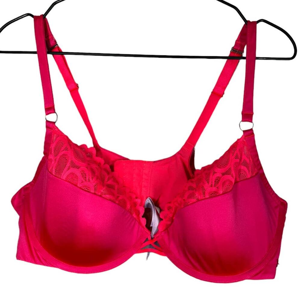 Savage x Fenty Neon Pink Lace‎ Trim Bra 44D